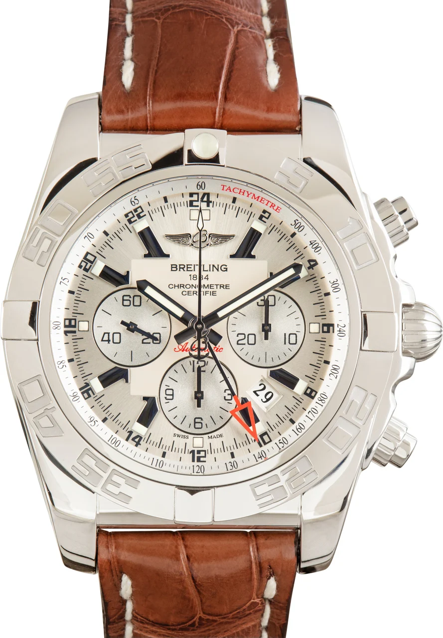 Breitling Chronomat 47 GMT Silver Dial AB041012/G719 47 mm kol saati