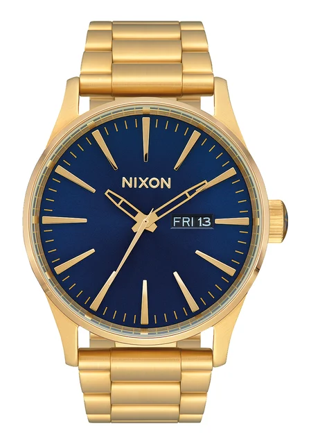 Nixon US Sentry Stainless Steel - Gold / Blue Sunray / Gold A356-3334-00 kol saati