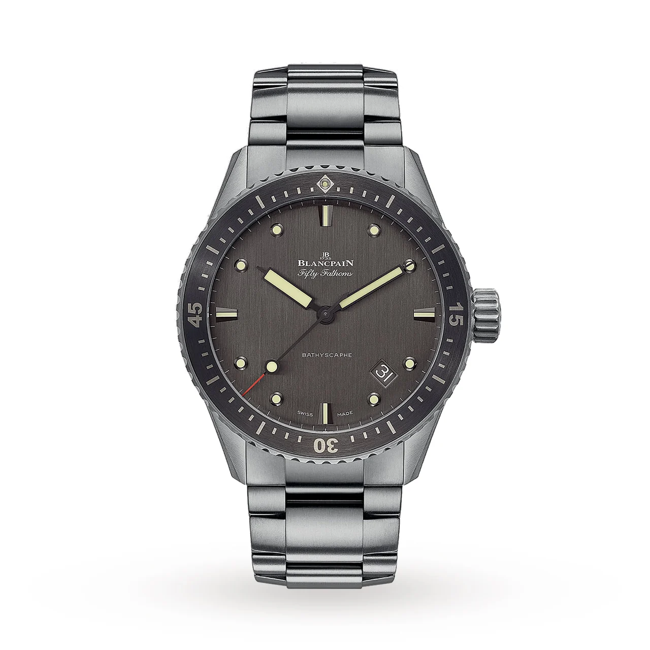 Blancpain Fifty Fathoms Bathyscaphe 17480360 43 mm kol saati