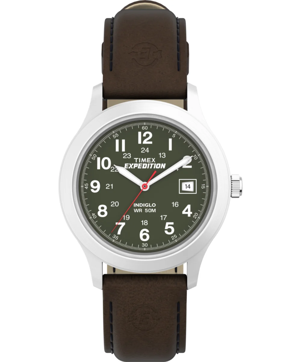 Timex Expedition Metal Field 39mm Leather Strap Watch T40051 39 mm kol saati