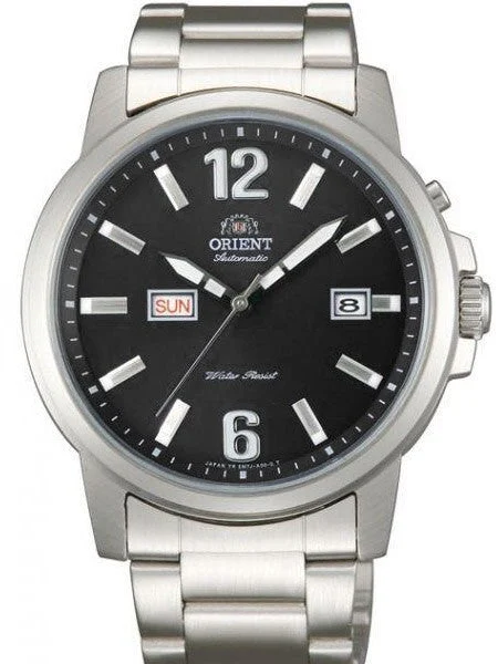 Orient Starfish Day and Date Automatic Watch with Black Dial #EM7J006B kol saati