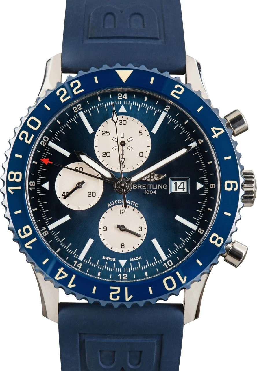 Breitling Chronoliner Stainless Steel Blue Dial Y2431016C970 46 mm kol saati