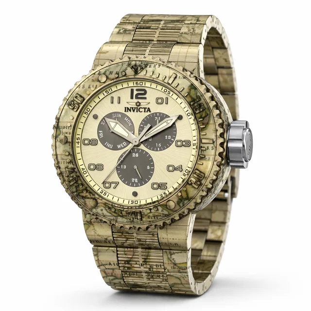Invicta Pro Diver NeoArt Flux Watch - 52mm. Aqua Plating. Steel (50215) kol saati