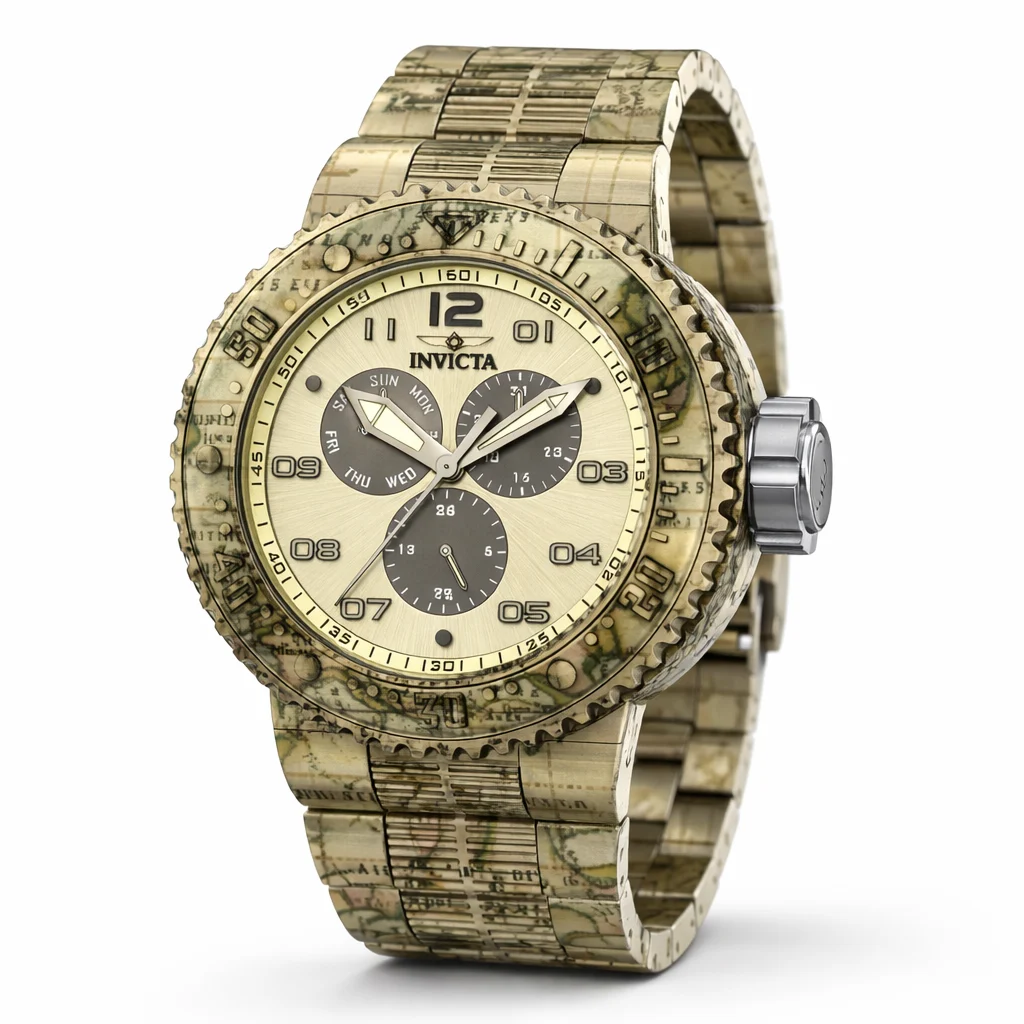 Invicta Pro Diver NeoArt Flux Watch - 52mm. Aqua Plating. Steel (50215) 52 mm kol saati