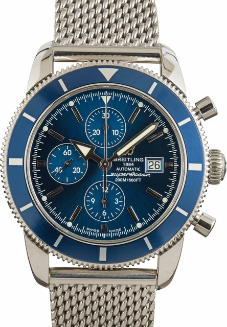 Breitling Superocean Heritage 46 Blue Dial A1332016C758 kol saati