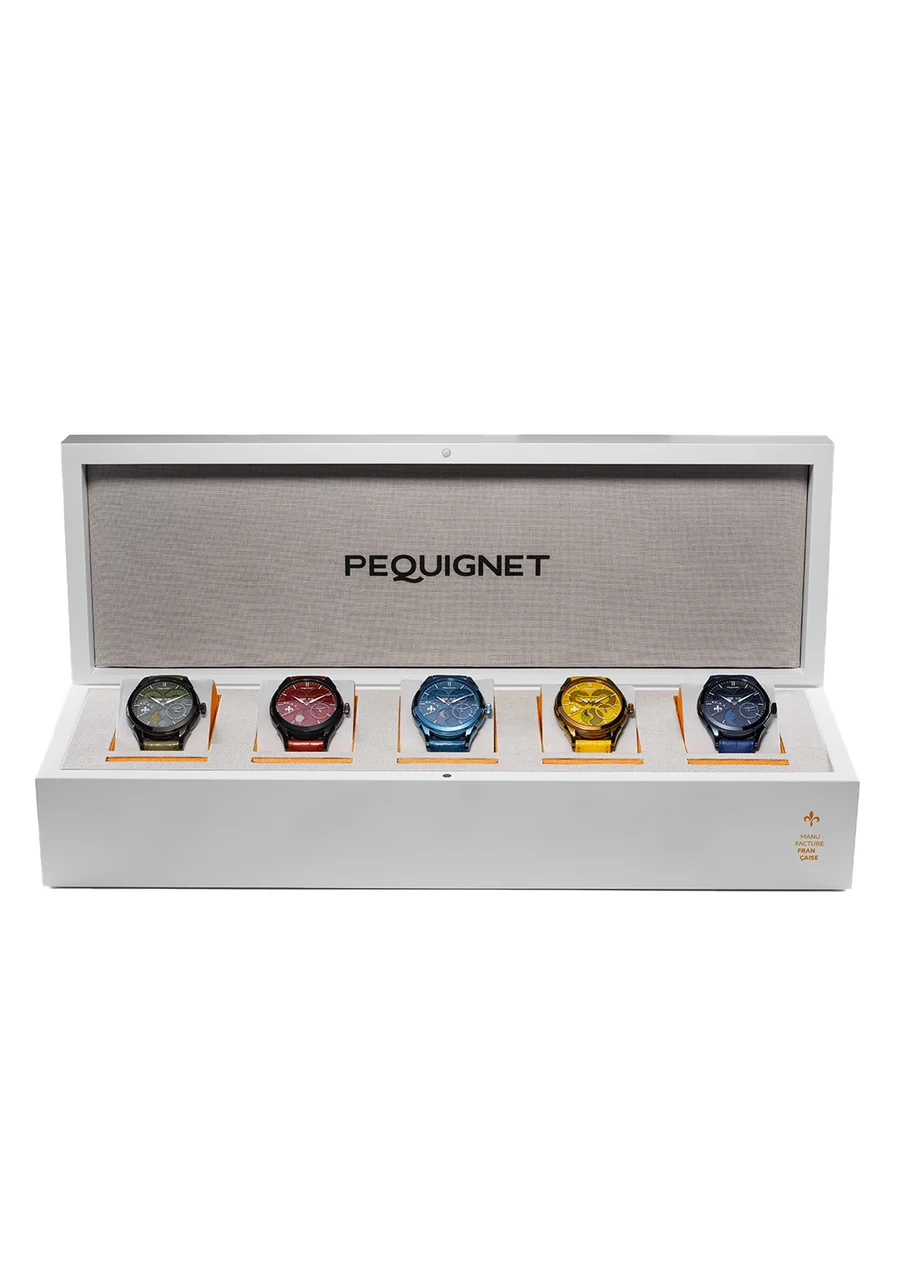 Pequignet Royale Coffret 5 saphir couleurs 42 mm kol saati