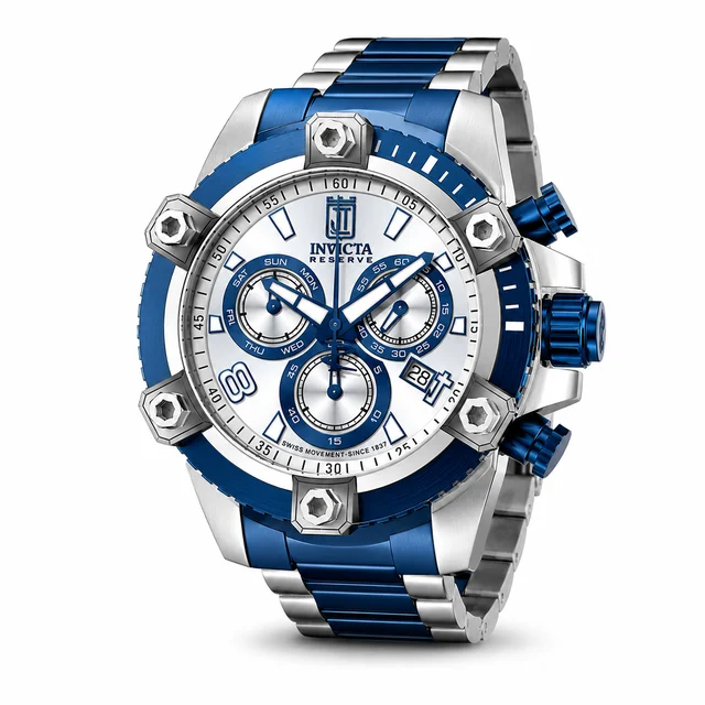 Invicta Soverix Swiss Ronda Z60 Caliber Watch - 50mm, Blue, Steel (51278) kol saati