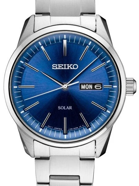 Seiko Solar Watch with 40mm Stainless Steel Case and a Sapphire Crystal #SNE525 40 mm kol saati