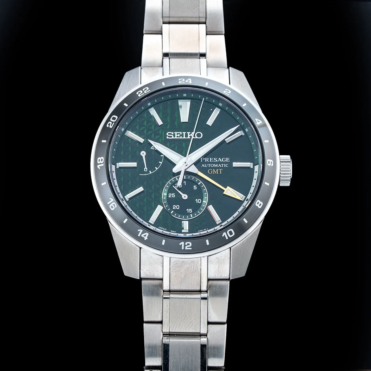 Seiko Presage GMT Green Dial 210009N35067 42 mm kol saati