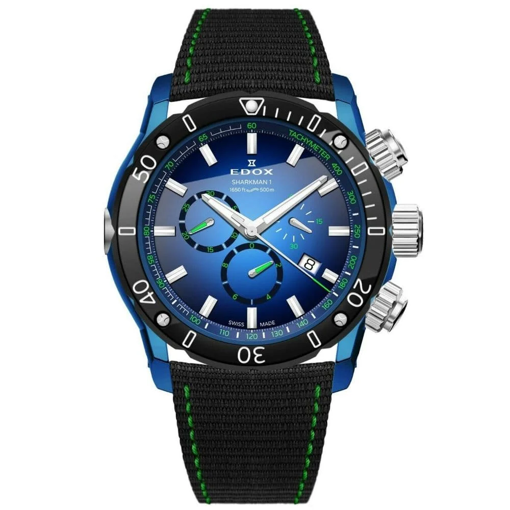 EDOX ED10221-357BU-BUV 45 mm kol saati