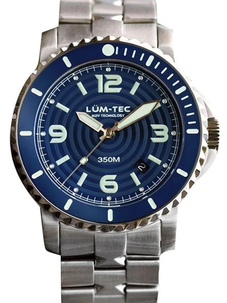 Lum Tec Lum-Tec 43mm Swiss Automatic, Anti-Magnetic 350 meter Dive Watch #350M-2 43 mm kol saati