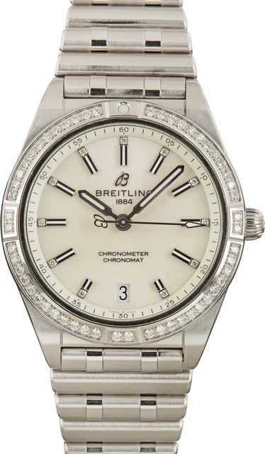 Breitling Chronomat Automatic 36 Diamond Dial & Bezel A10380591A1A1 kol saati