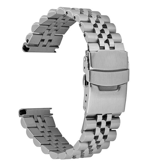 Islander Universal Fit Brushed and Polished Solid-Link Watch #BRAC-30 kol saati