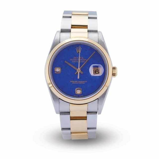 Rolex ROLEX REF. 16203, DATEJUST, STEEL AND GOLD, LAPIS LAZULI kol saati