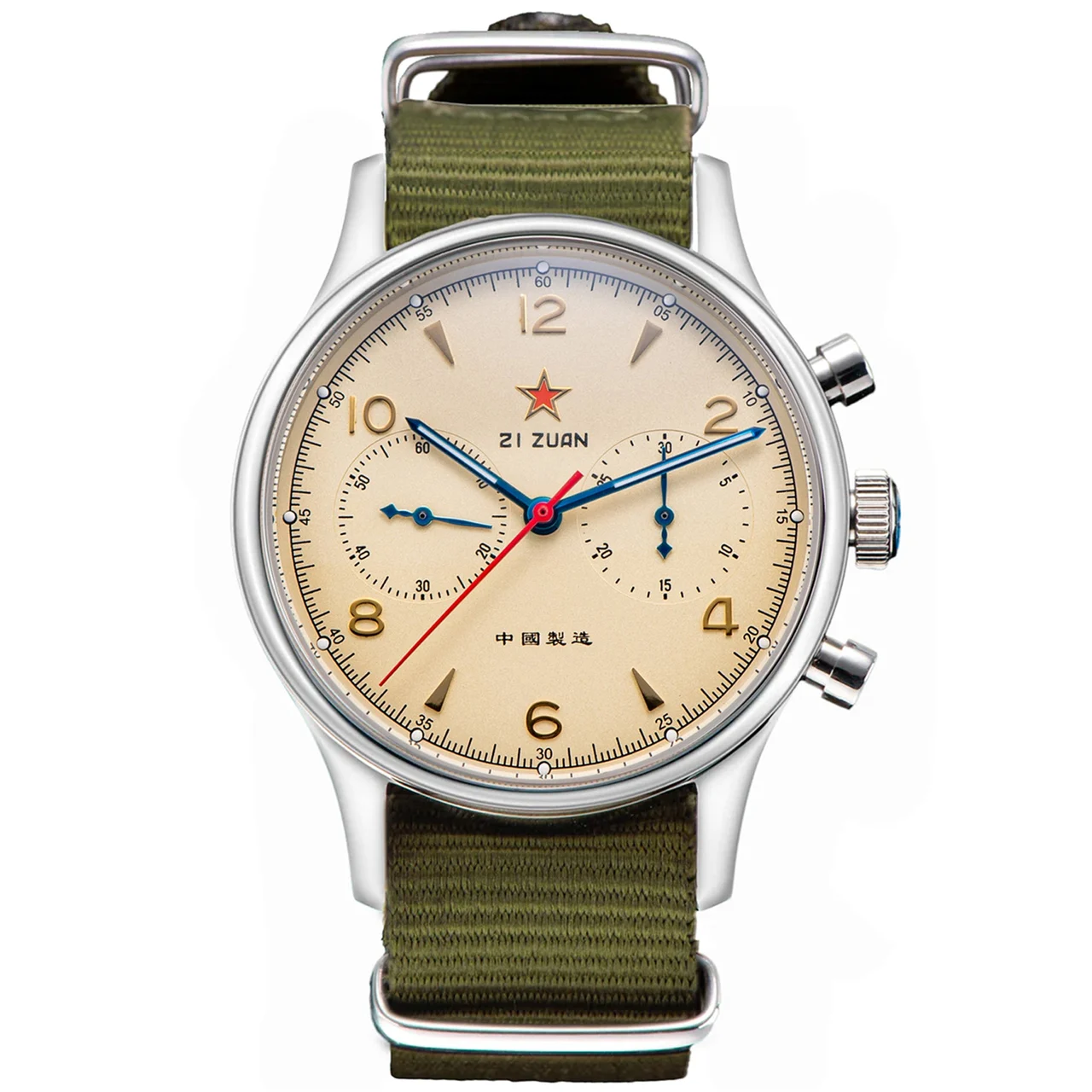 Sugess NATO带-2 40 1963 夜光红大秒 NATO带-2 40 mm kol saati