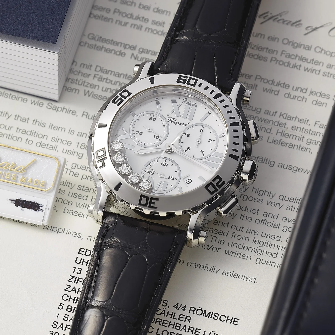 Chopard Happy Sport Chronograph Steel 288499-3001.Sold kol saati