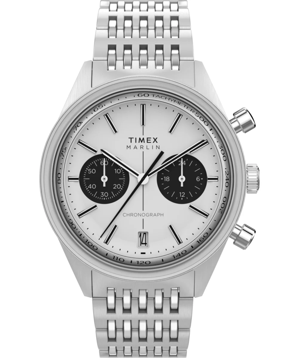 Timex Marlin® Jet Quartz Chronograph 40mm Stainless Steel Bracelet Watch TW2Y24600 40 mm kol saati