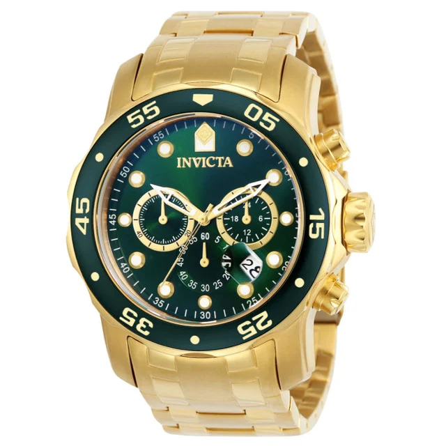 Invicta Pro Diver SCUBA Watch - 48mm, Gold (0075) kol saati
