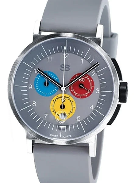 SB Swiss Quartz Chronograph Watch with Sapphire Crystal and 12-hr Totalizer #SBCHR1.10 kol