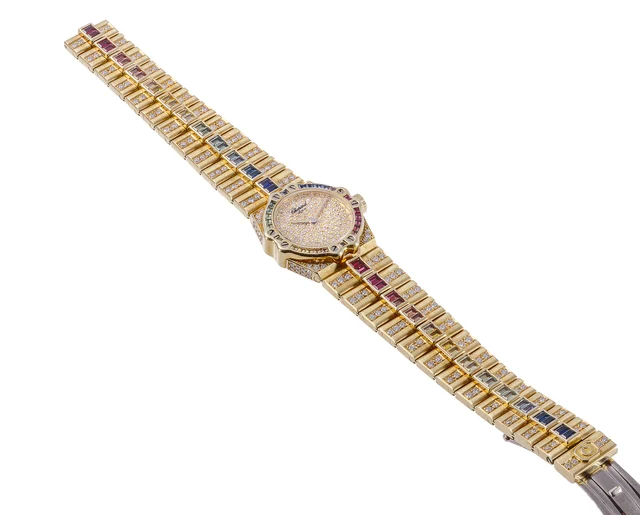 Chopard CHOPARD REF. 25/4334-24, ST. MORITZ DIAMOND & MULTI-COLOUR SAPPHIRE RAINBOW YELLOW