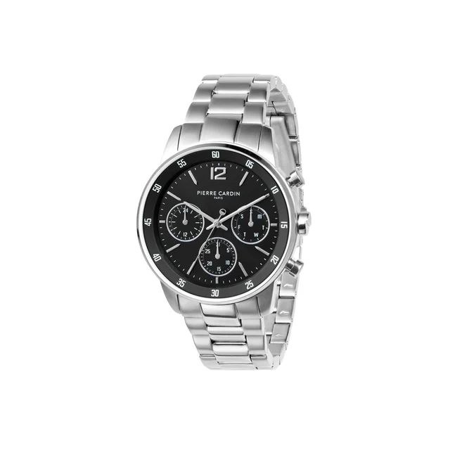 MONTROUGE PRIM Multifunction watch with Black Dial and Metal Links Strap CMR.1003 kol saat