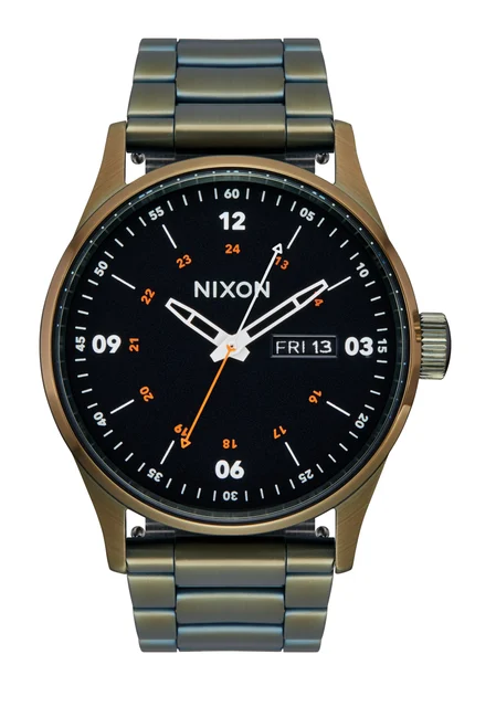 Nixon US Sentry Stainless Steel - Dark Olive / Black A356-5110-00 kol saati