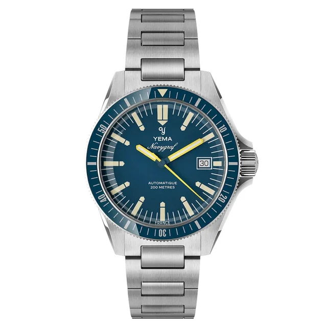 Yema Navy Heritage with Blue Dial on Bracelet # -10 YEMA-10 kol saati