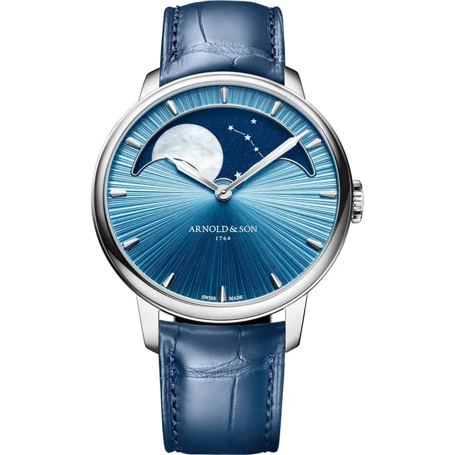 Arnold & Son Perpetual Moon 41.5 Platinum Blue Stellar Rays 1GLBX.U01A.C200X kol saati