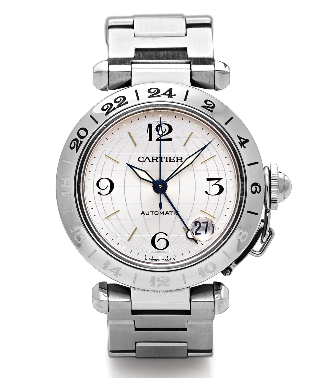 Cartier CARTIER REF. 2377 PASHA GMT STEEL kol saati