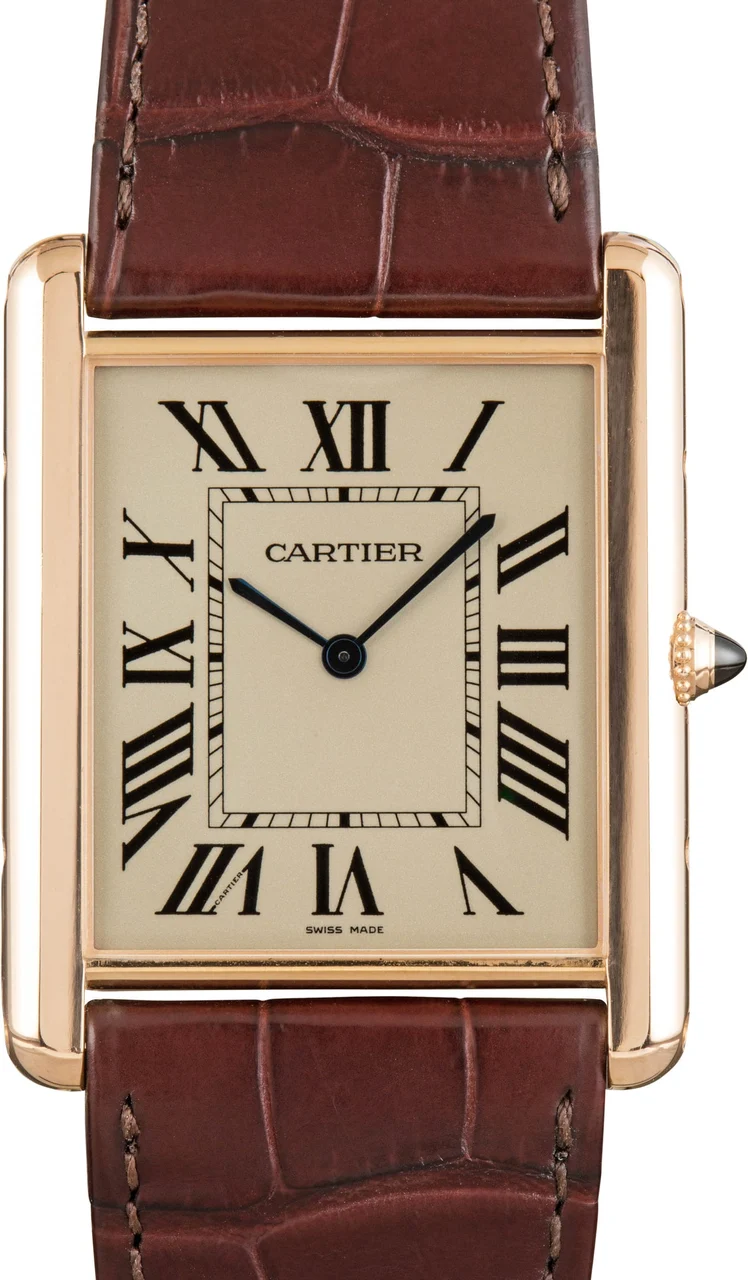 Cartier Tank Louis 18k Rose Gold W1560017 40.4 mm kol saati