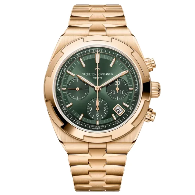 Vacheron Constantin Rose Gold Chronograph Green Dial kol saati