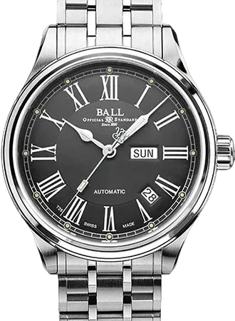 Ball Watch Co. Trainmaster Roman Grey Ref. NM1058D-S4J-GY NM1058D-S4J-GY/BALL kol saati