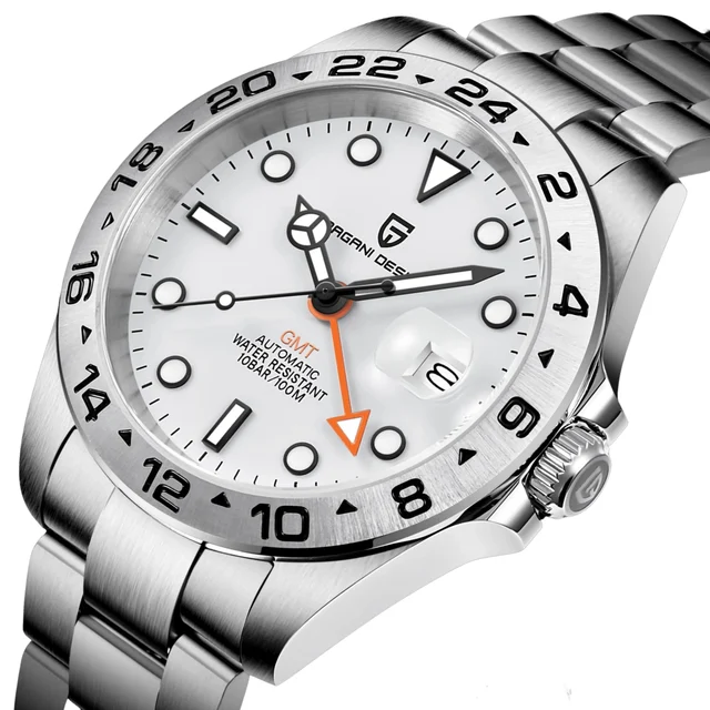 Pagani Design Gmt 43886038-silver-black-china kol saati