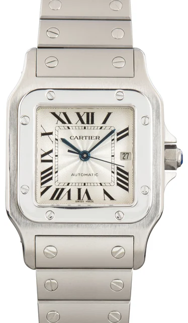 Cartier Santos Galbee Silver Dial W20055D6 Stainless Steel kol saati