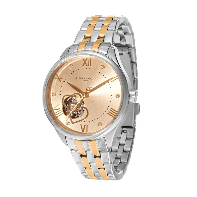 Mécanique Élégante Stainless steel with Twotone Gold and Silver Metal Strap CF.1034.MU kol