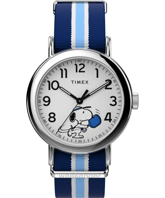 Timex Peanuts® x Weekender Pickleball 37mm Fabric Strap Watch TW2Y50600 kol saati
