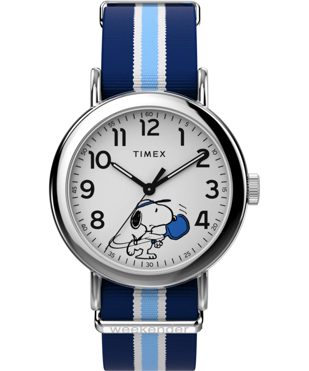 Timex Peanuts® x Weekender Pickleball 37mm Fabric Strap Watch TW2Y50600 37 mm kol saati