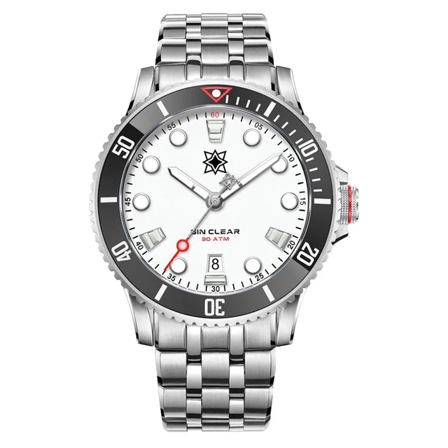 Second Hour Gin Clear Mk2 Watch with Arctic White Dial #SEC-HOU-02 kol saati