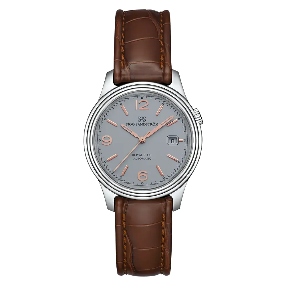 Sjöö Sandström Royal Steel Classic SS-1841-1-Grey-Rose-Gold 41 mm kol saati