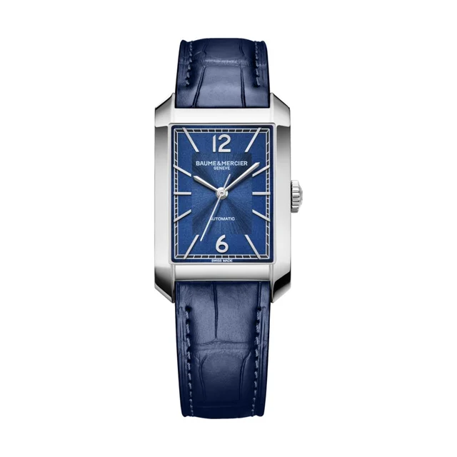 Baume Et Mercier Hampton 10732 Automatic 43mm - Blue on Leather Strap M0A10732 kol saati
