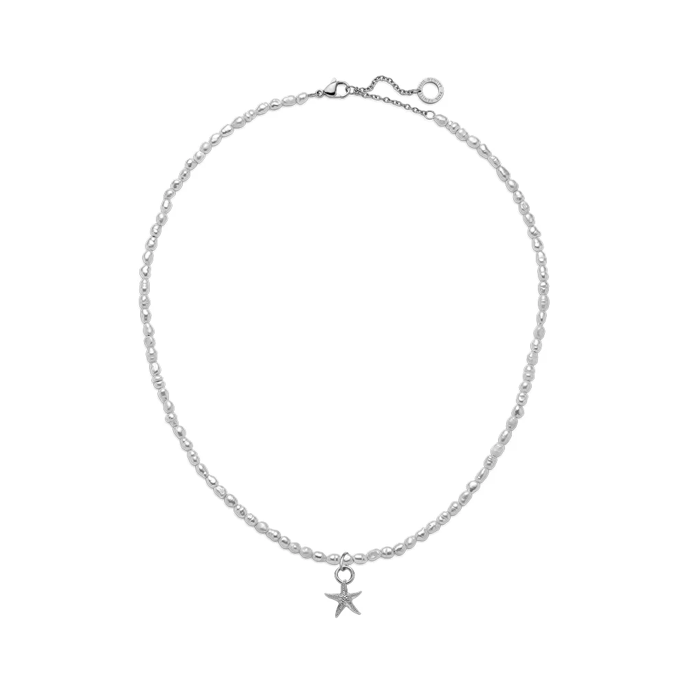 Default Set Starfish Charm und Halskette Silber PH-JE-0766 kol saati