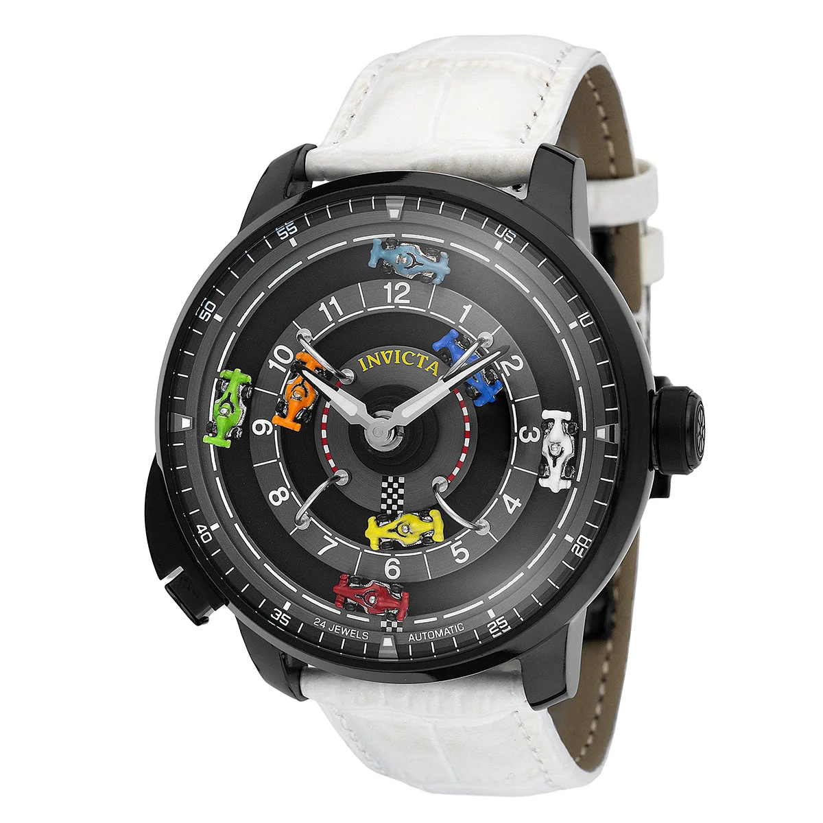 Invicta Racing Automatic Watch - 46mm, White (69134) 46 mm kol saati