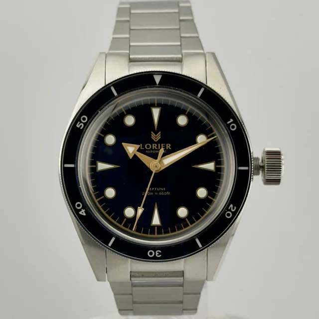 Lorier Neptune Series IV (SIV) — 39mm Automatic | Excellent kol saati