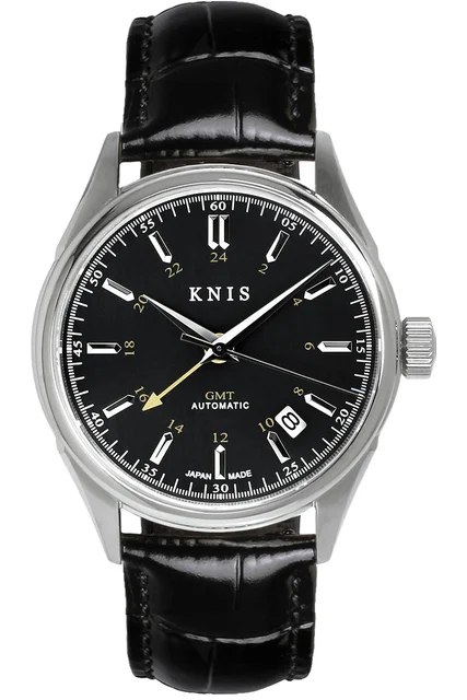 KNIS Classic GMT KN008-BKBKLE kol saati