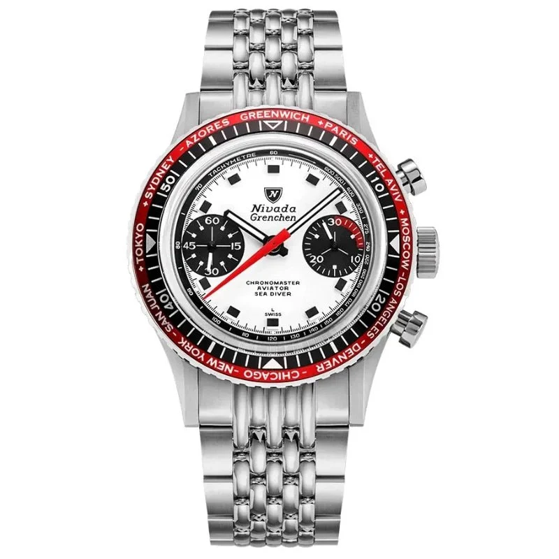 Nivada Grenchen Chronomaster 86054M04LC 38 mm kol saati