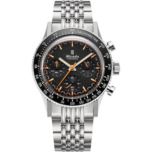 Nivada Grenchen Chronoking Mecaquartz - Inter.Bezel on Bracelet 87040Q04 kol saati