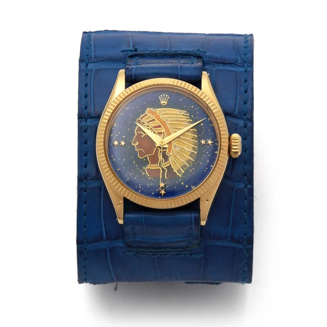 Rolex Ref. 6285-1, self-winding, centre-seconds, modern custom-made lacquered dial imitati