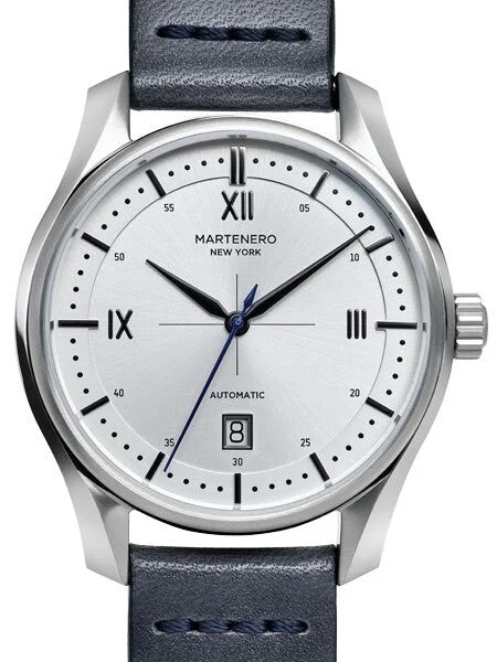 Martenero Marquis Automatic Dress Watch with Silver Dial, Sapphire Crystal #MQS002 42 mm kol saati
