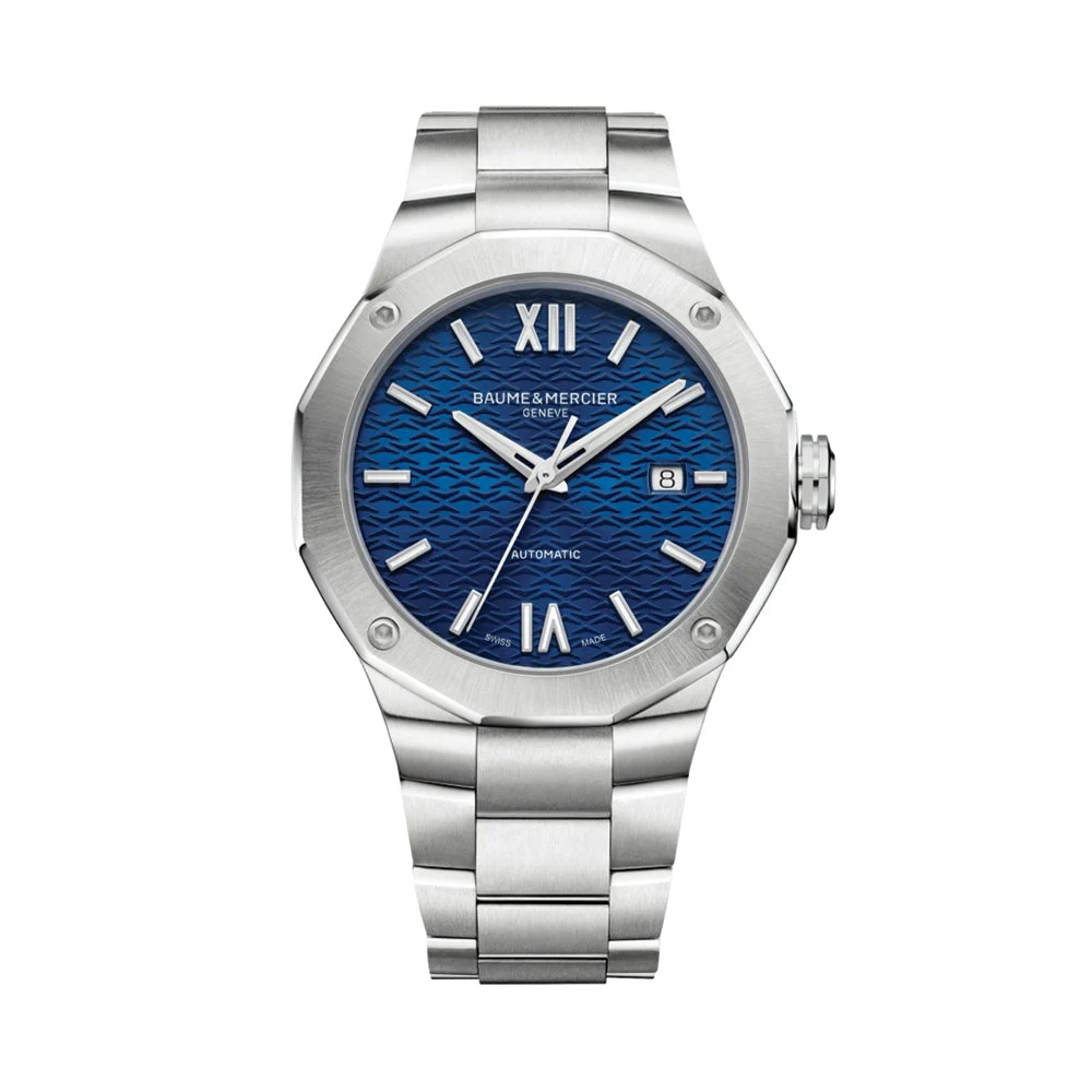 Baume Et Mercier Riviera 10620 Automatic Date 42mm - Blue on Bracelet M0A10620 42 mm kol saati