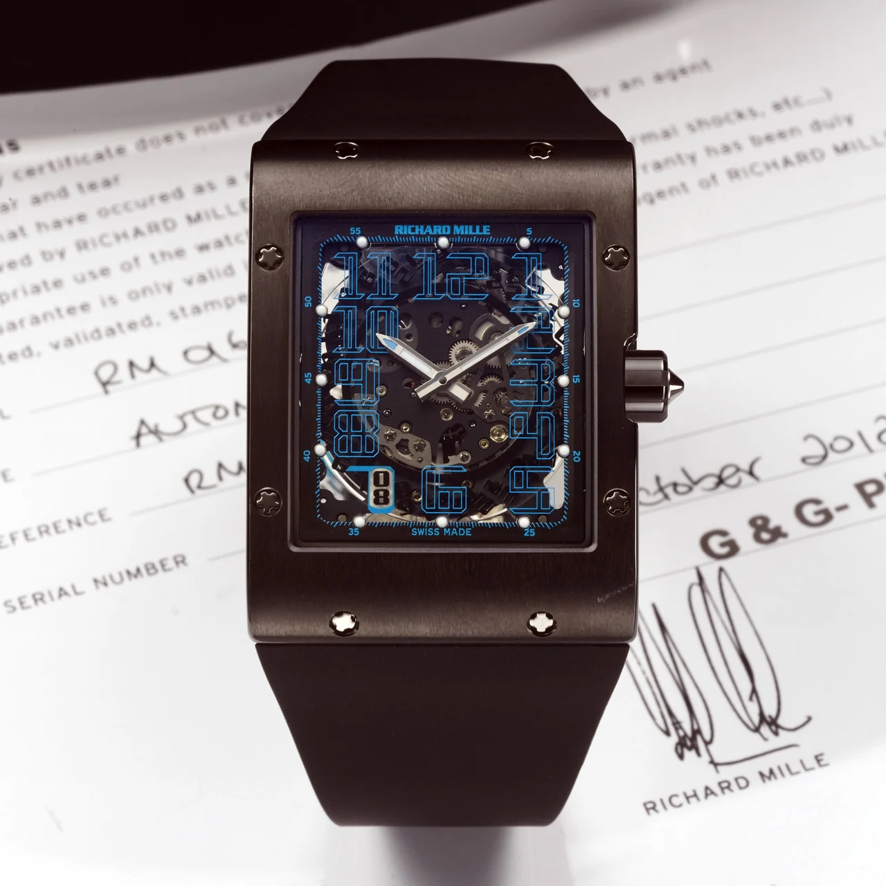 Richard Mille RICHARD MILLE REF. RM016 ARGENTINA SPECIAL 15 PIECE LIMITED EDITION PVD TITANIUM kol saati